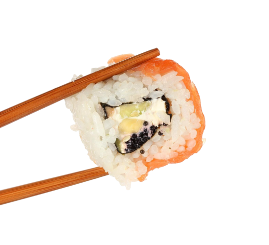 rollo sujecion palillos aislado blanco